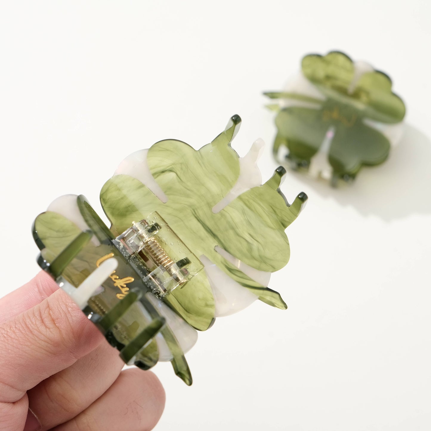 Lucky Four Leaf Clover Claw Clip - Small
