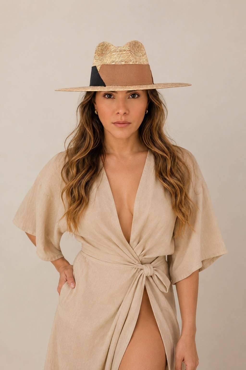 Cacia Straw Explorer Crown Hat - Luxe EQ