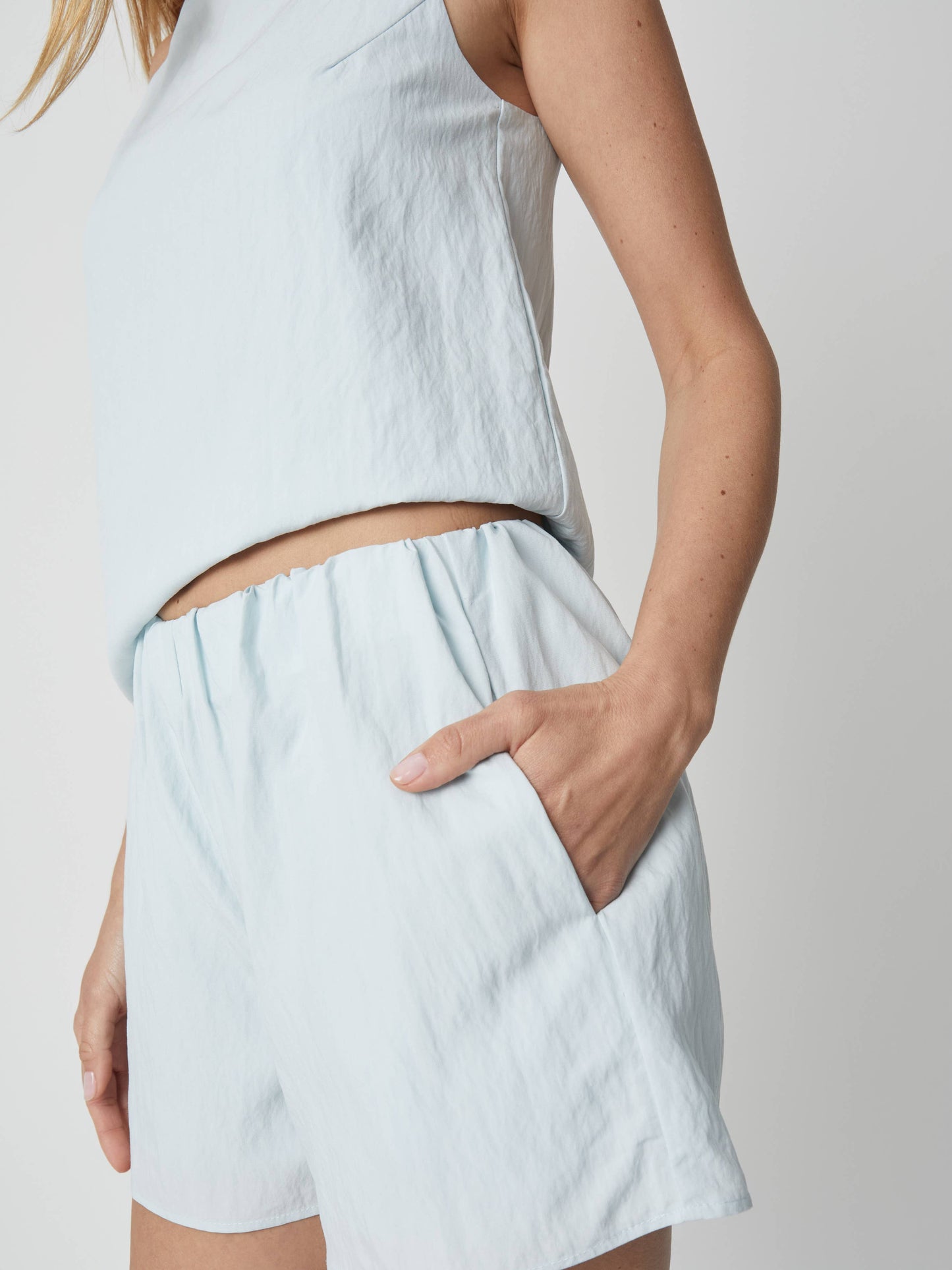 The Piper Shorts | Shirred Waist Mini Shorts - Luxe EQ