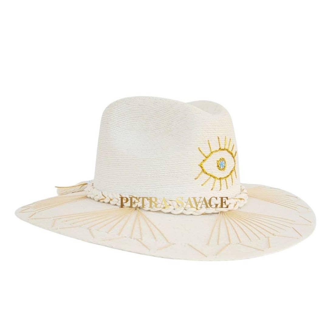 The Eye Straw Indiana Crown Hat - Luxe EQ