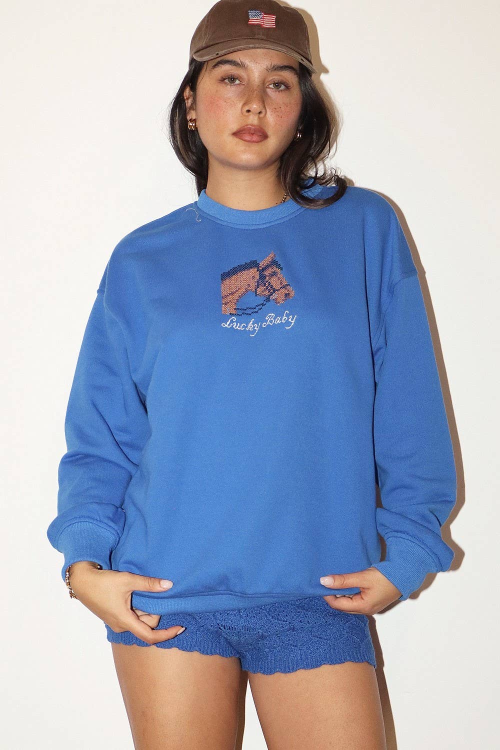 Lucky Baby Graphic Crewneck Sweatshirt