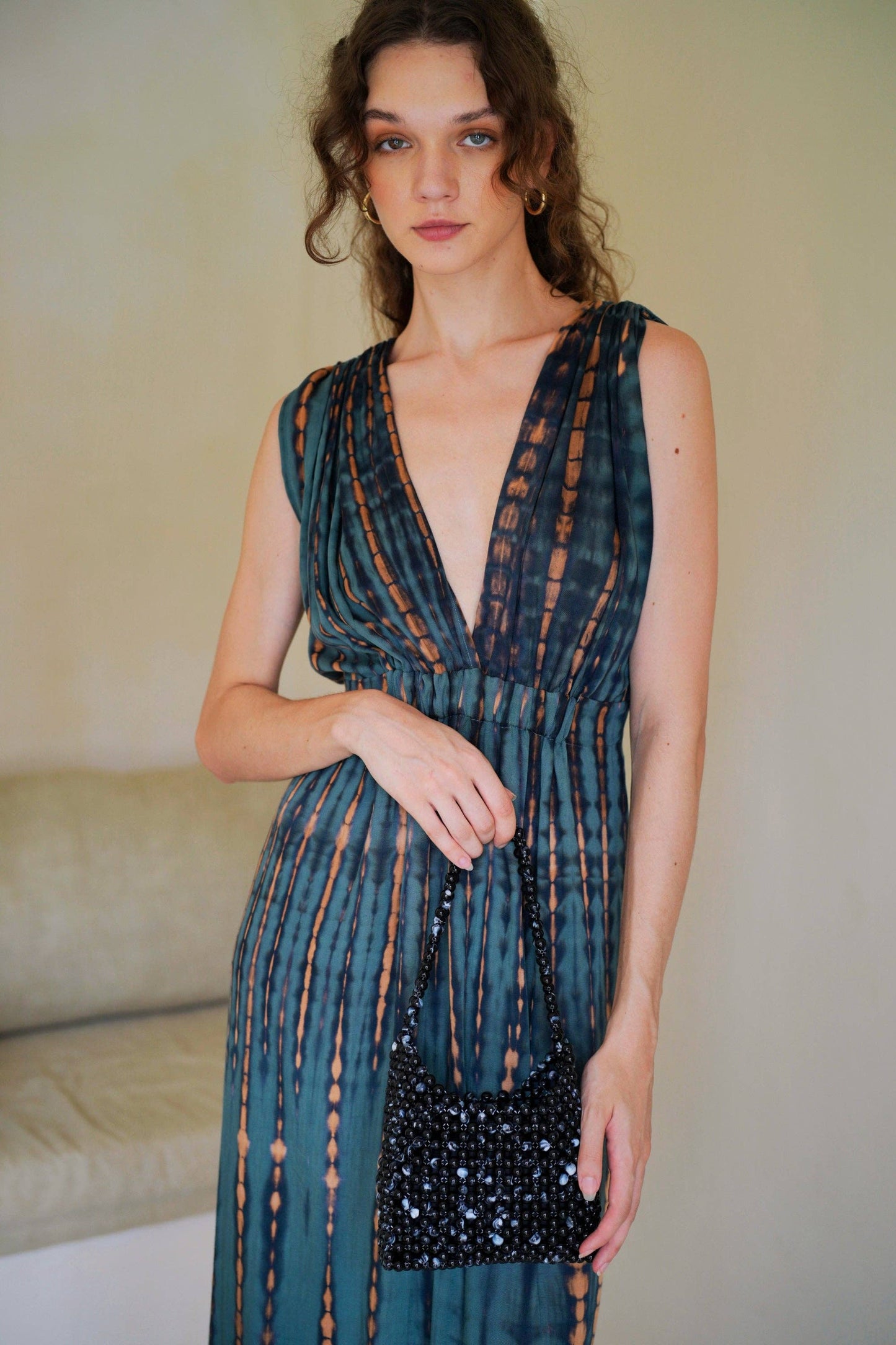 Clara Maxi Slip Dress in Deep Sea Blue - Luxe EQ
