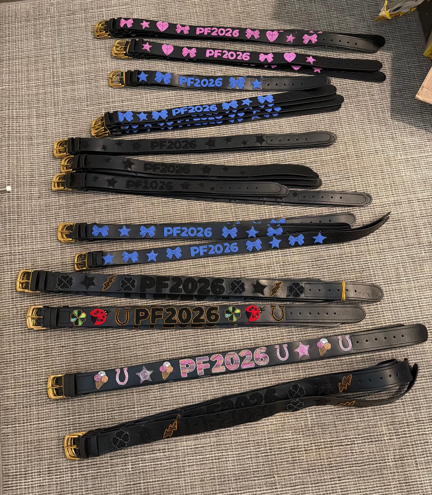 Luxe Lucky Belts by Zinj Horse Show Collection