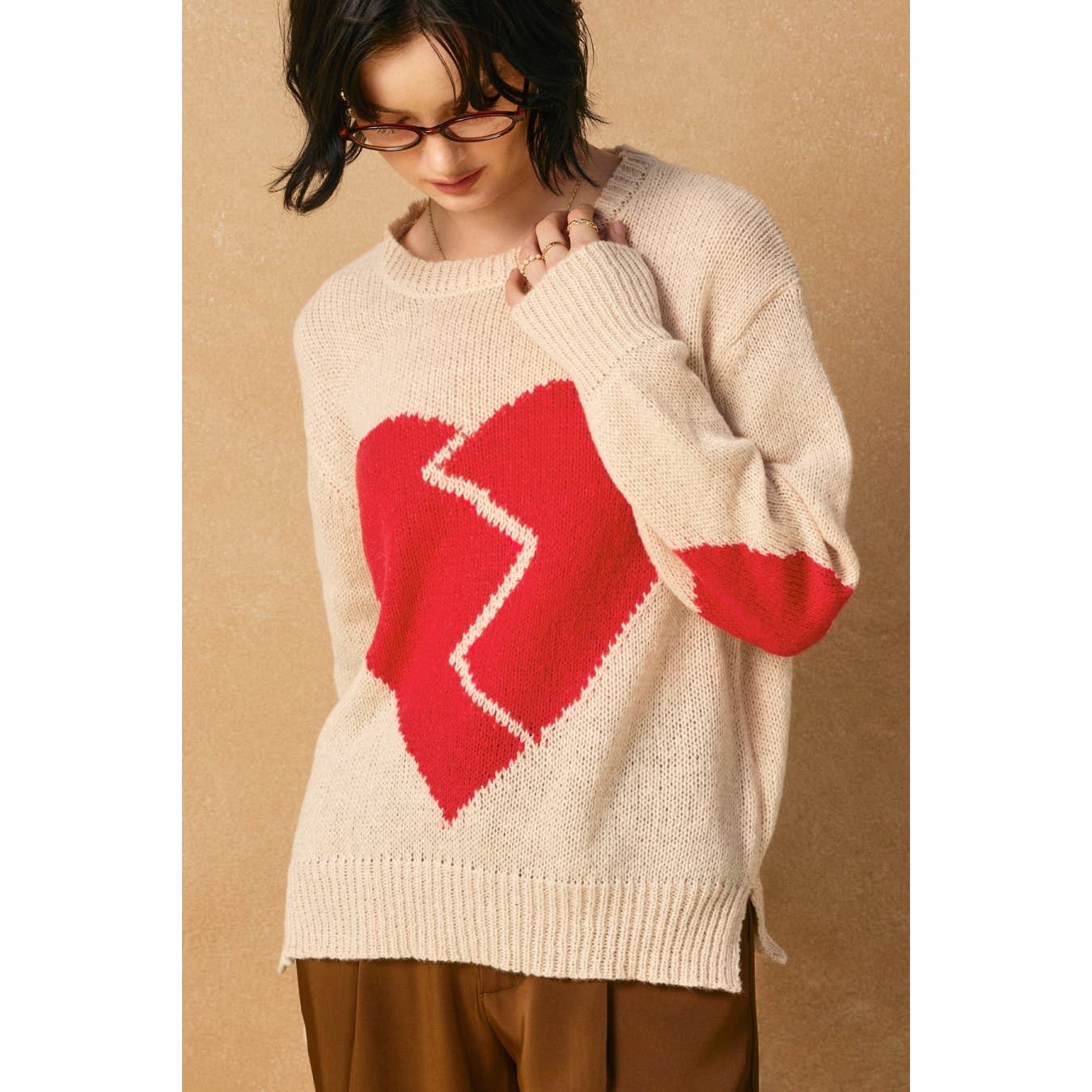 Broken Heart Relaxed Sweater - Luxe EQ