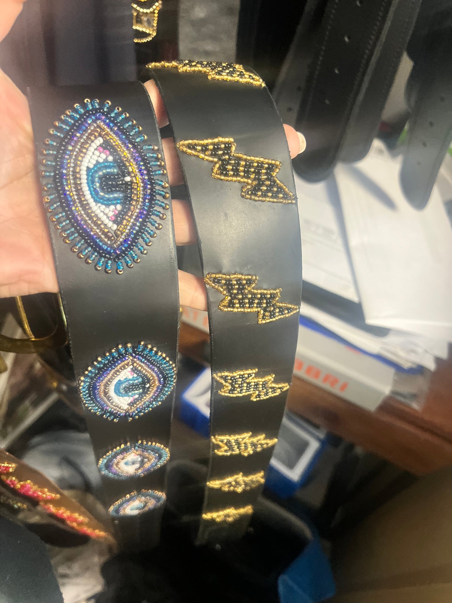 Zinj by Luxe EQ Belts Lightening Bolt Collection