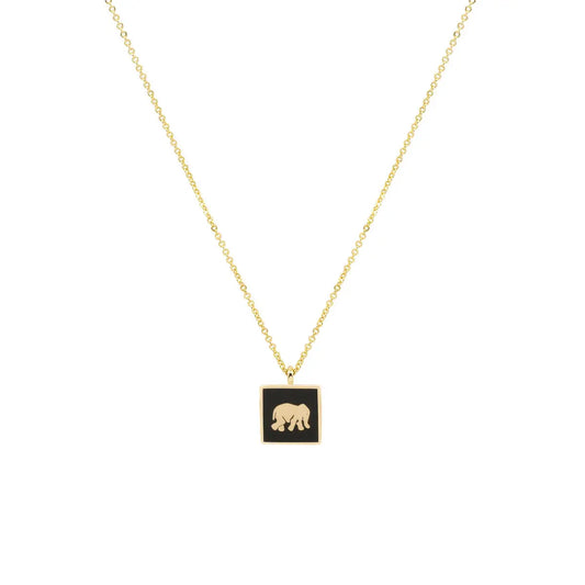 Atelier Petites Pierres Black Lucky ELEPHANT Necklace - Luxe EQ
