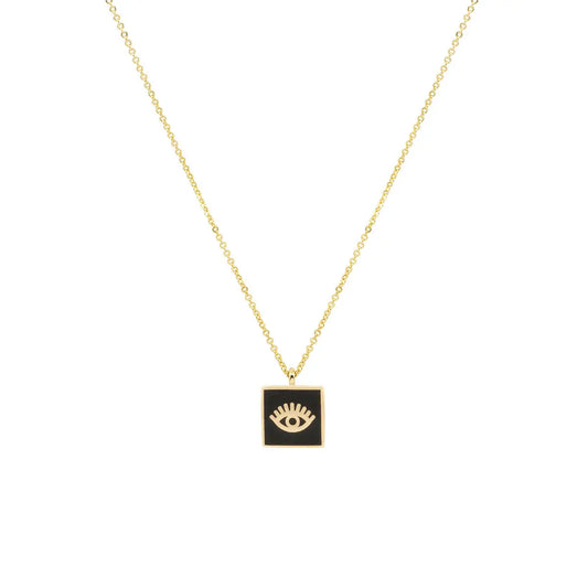 Atelier Petites Pierres Black Lucky evil eye Necklace - Luxe EQ