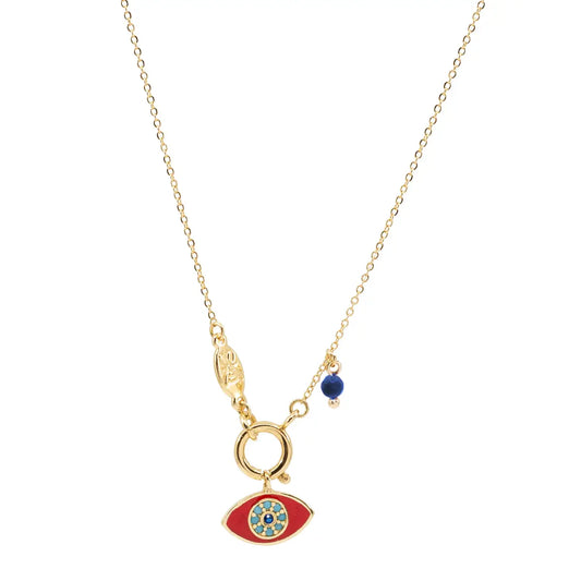 Atelier Petites Pierres Red Evil Eye Necklace - Luxe EQ