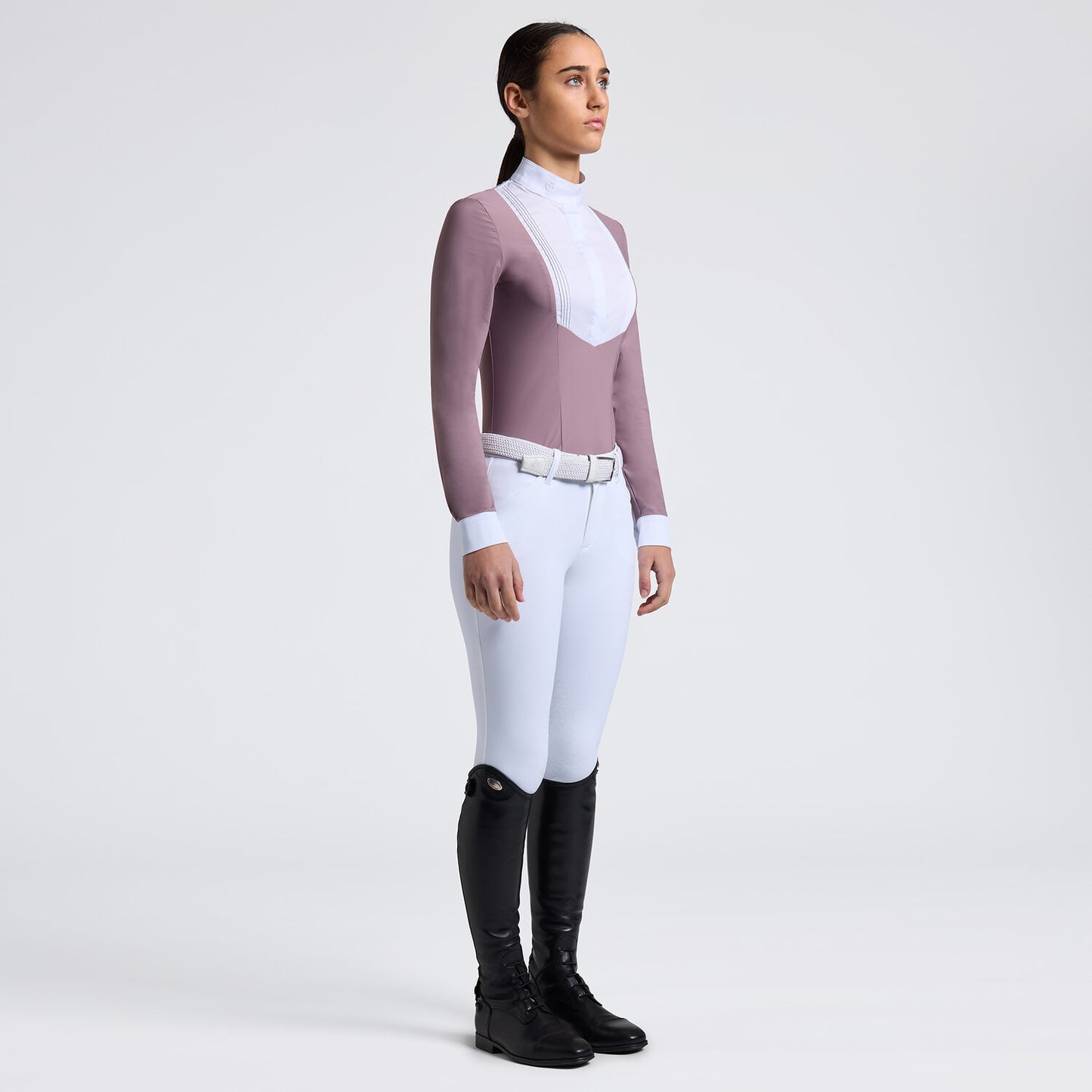 Cavalleria Toscana Girl's L/S Jersey Competition Shirt w/ Bib