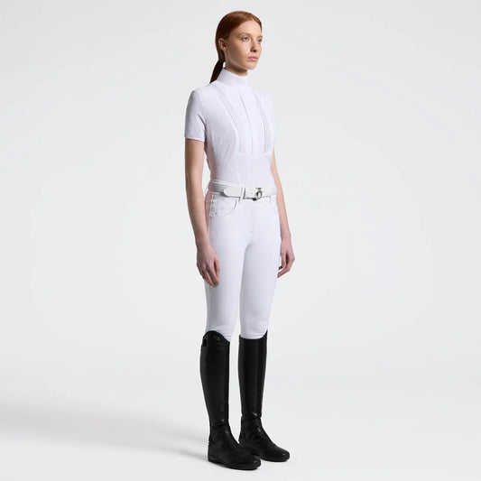 Cavallaria Toscana Women's Perforated S/S American Shirt CAD098_JF022