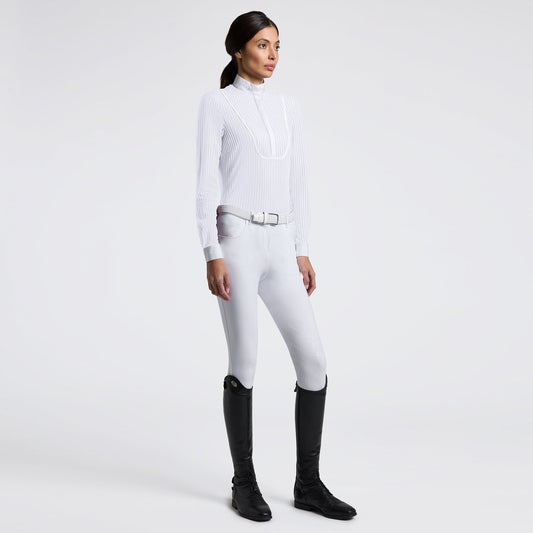 Cavalleria Toscana CAD280_PA098 WOMEN’S LONG SLEEVE COMPETITION SHIRT WITH STRIPED PATTERN