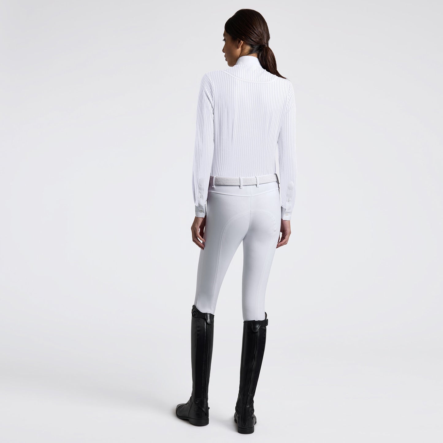 Cavalleria Toscana CAD280_PA098 WOMEN’S LONG SLEEVE COMPETITION SHIRT WITH STRIPED PATTERN