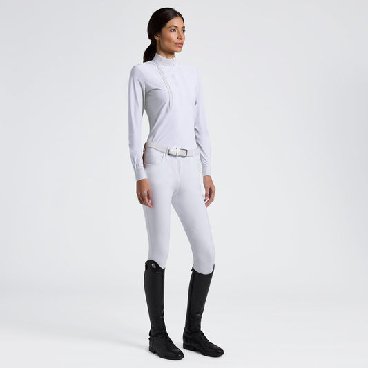 Cavalleria Toscana CAD281_JE233 WOMEN’S LONG SLEEVE BIB COMPETITION SHIRT WITH HEAT-SEALED DETAILS