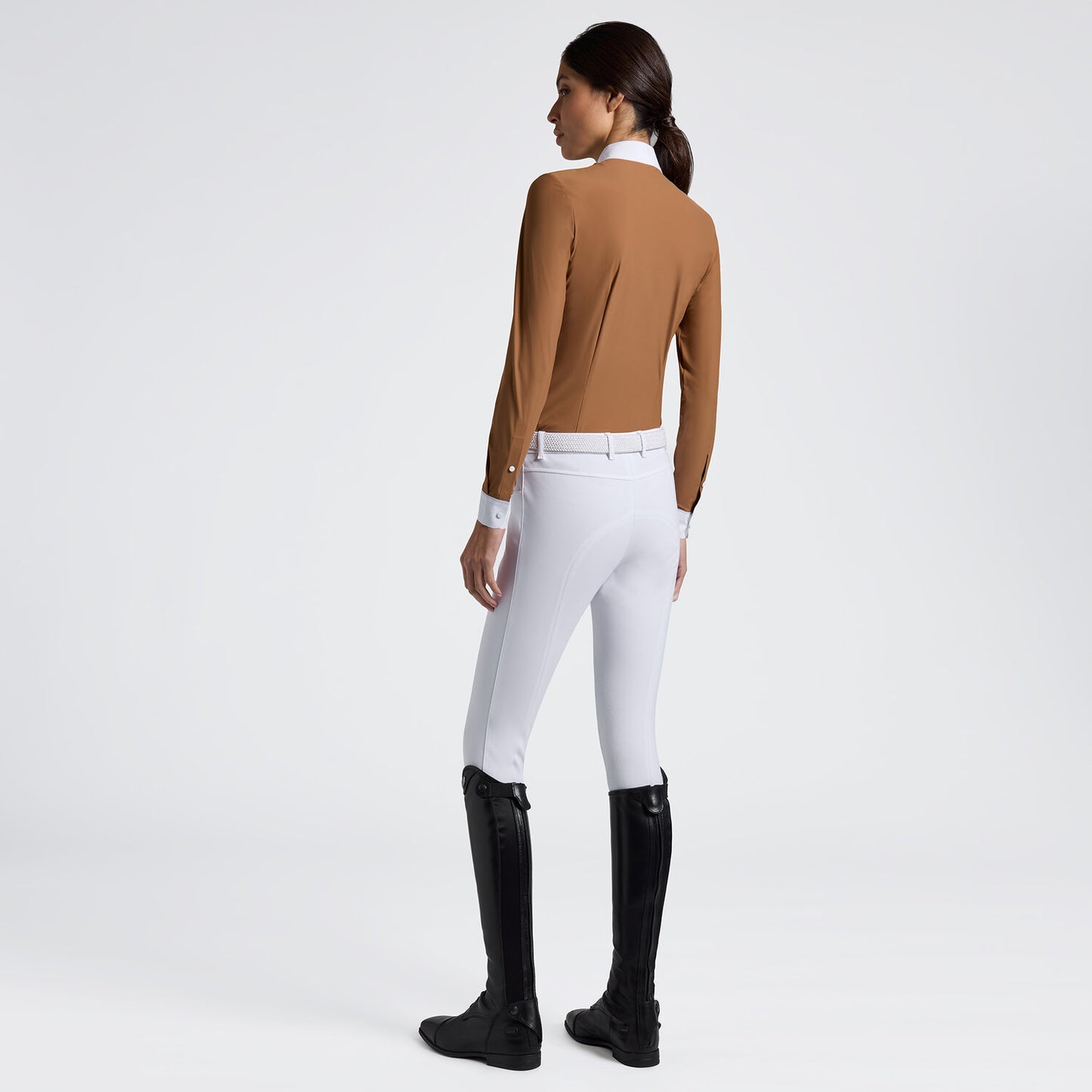 Cavalleria Toscana CAD281_JE233 WOMEN’S LONG SLEEVE BIB COMPETITION SHIRT WITH HEAT-SEALED DETAILS