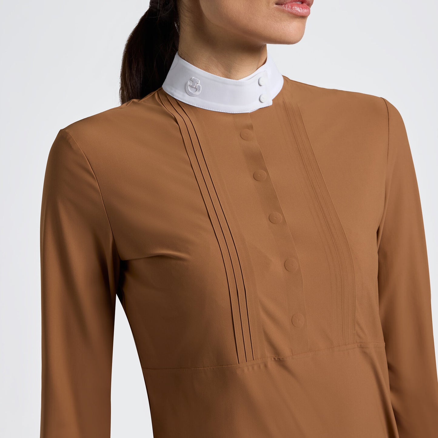 Cavalleria Toscana CAD281_JE233 WOMEN’S LONG SLEEVE BIB COMPETITION SHIRT WITH HEAT-SEALED DETAILS