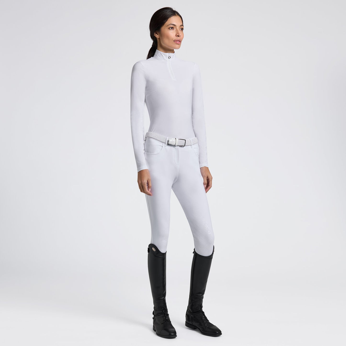 CAVALLERIA TOSCANA CAD283 JERSEY L/S SHIRT WITH JACQUARD INSERT - Luxe EQ