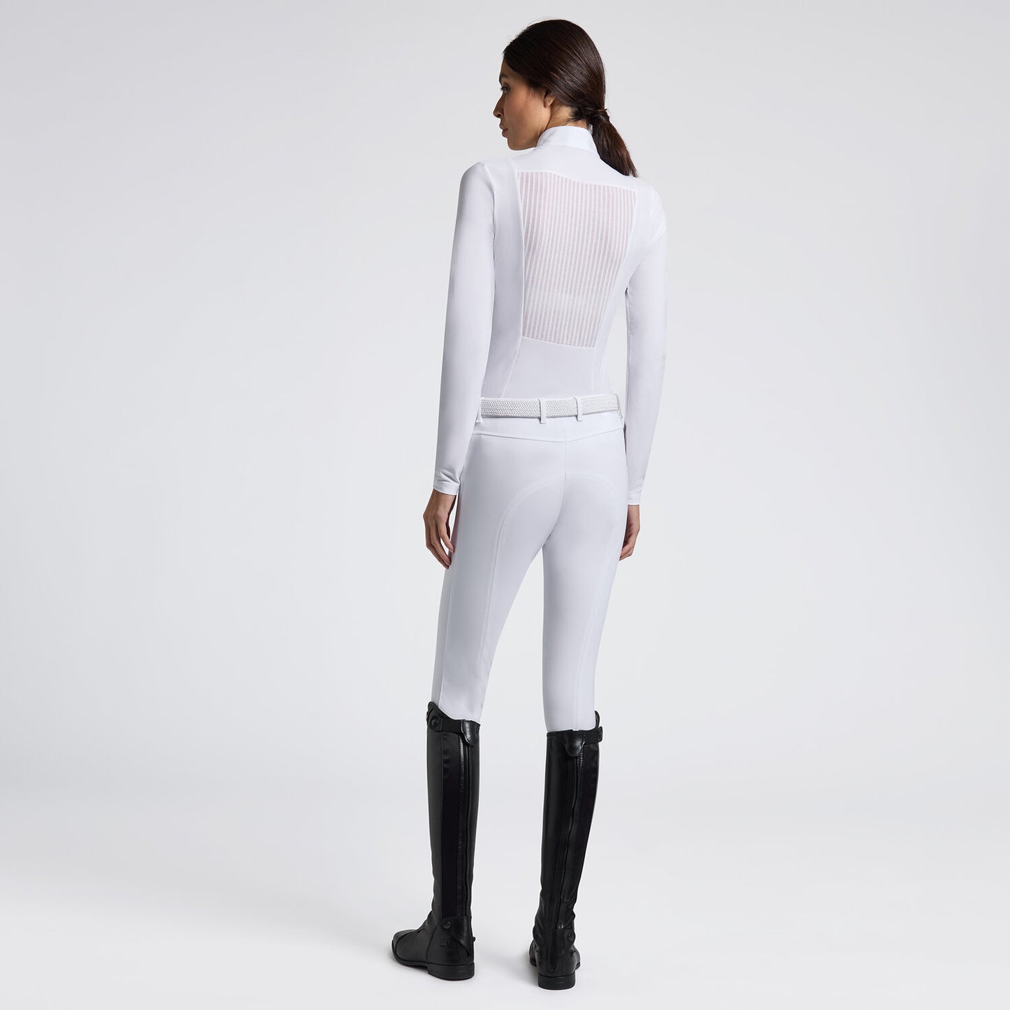 CAVALLERIA TOSCANA CAD283 JERSEY L/S SHIRT WITH JACQUARD INSERT - Luxe EQ