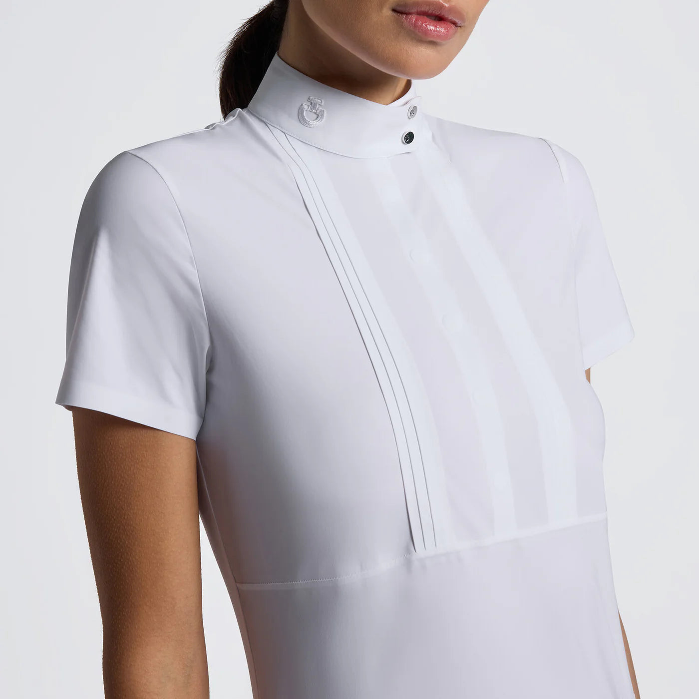 CAVALLERIA TOSCANA CAD287 WOMEN'S SHORT SLEEVE HEAT SEALED BIB SHOW SHIRT