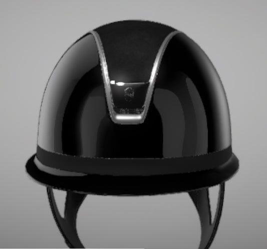 Miss Shield 2.0 #7 Fast Custom Glossy with Alcantara Top Helmet Black Chrome Trim and Blazon