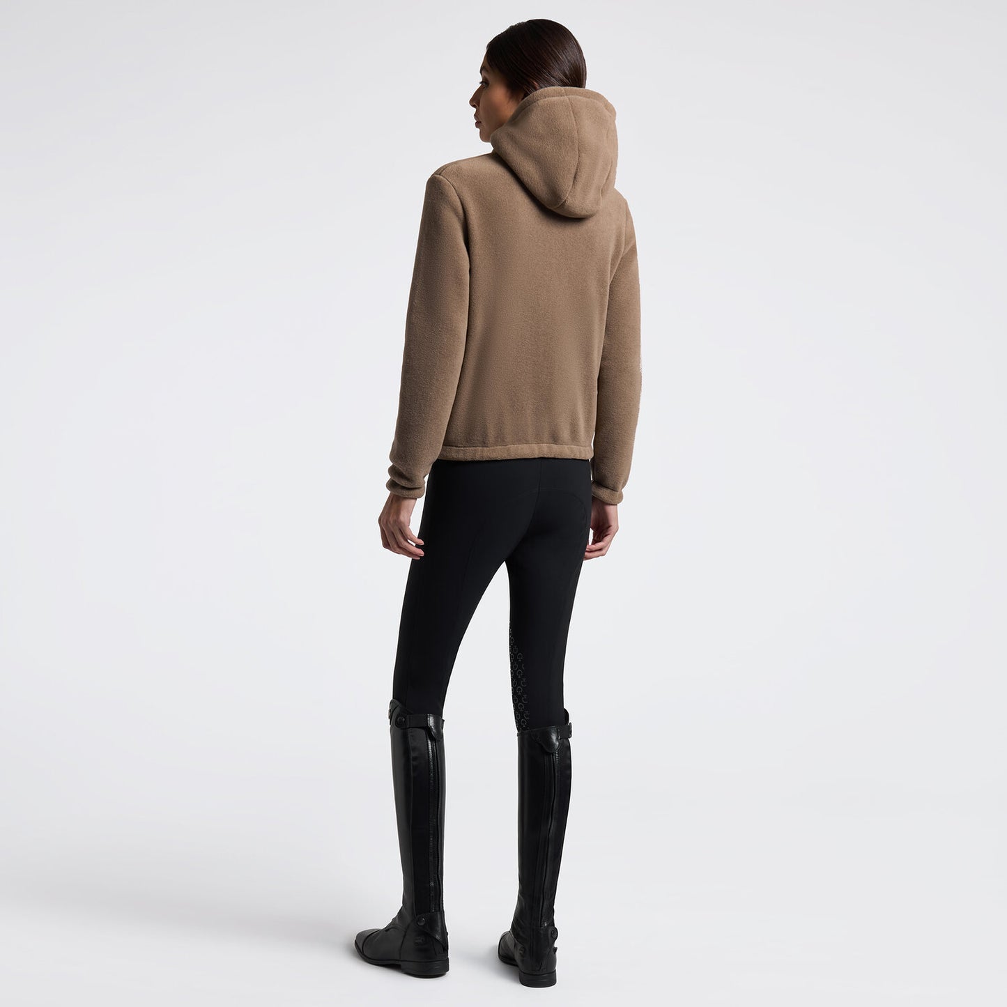 Cavalleria Toscana FED133_PA091 CAVALLERIA TOSCANA WOMEN'S TECHNICAL FLEECE ZIP HOODIE - Luxe EQ