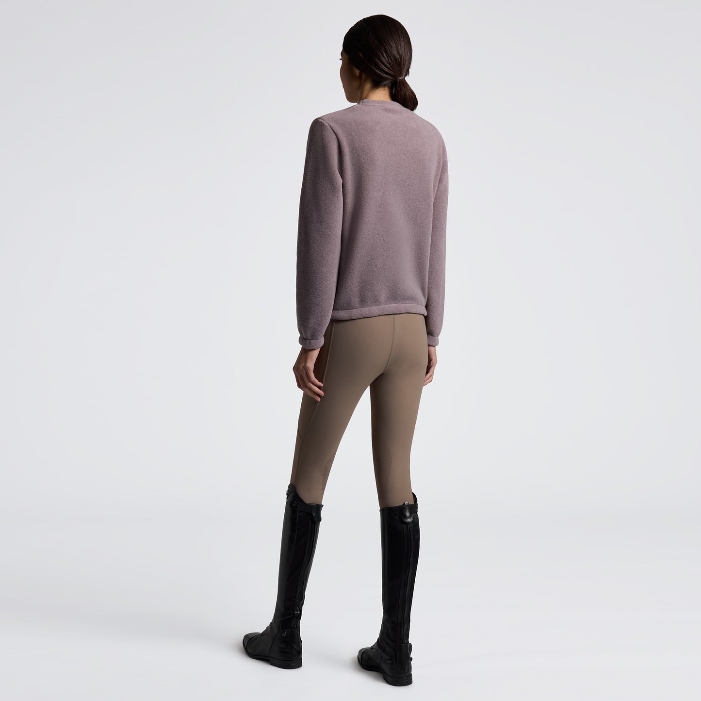 Cavalleria Toscana FED134_PA091 WOMEN'S FLEECE CREW NECK SWEATSHIRT - Luxe EQ