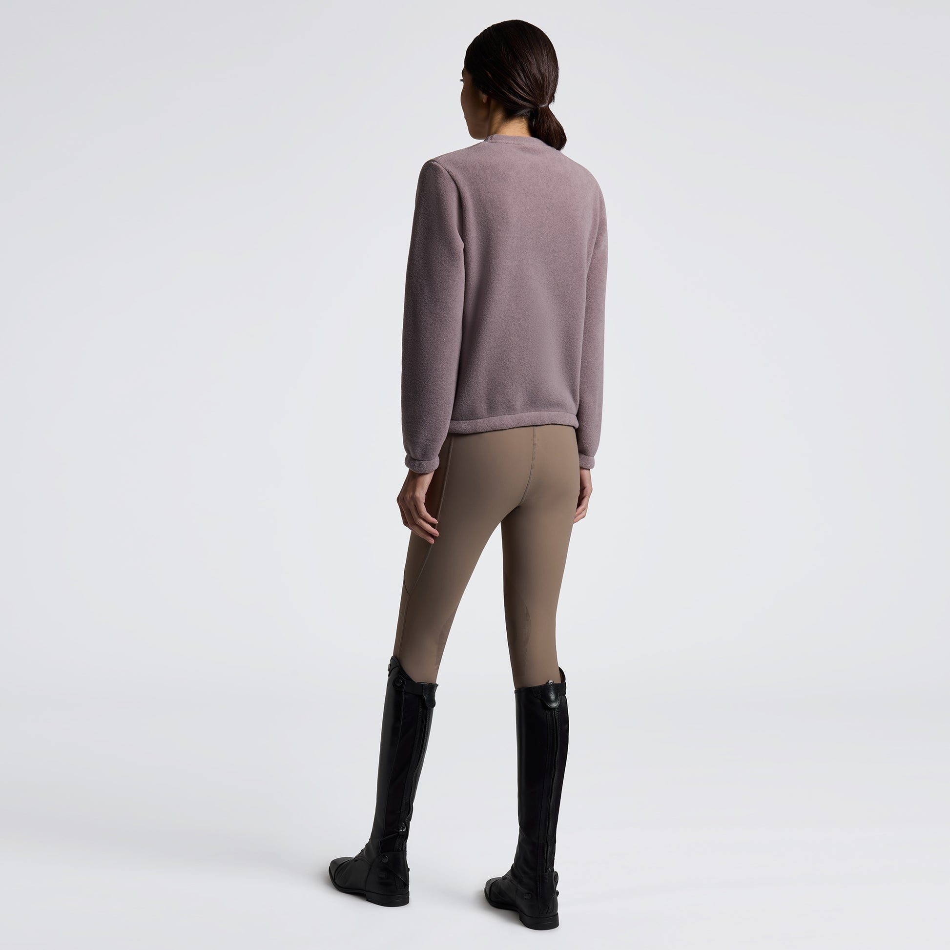 Cavalleria Toscana FED134_PA091 WOMEN'S FLEECE CREW NECK SWEATSHIRT - Luxe EQ