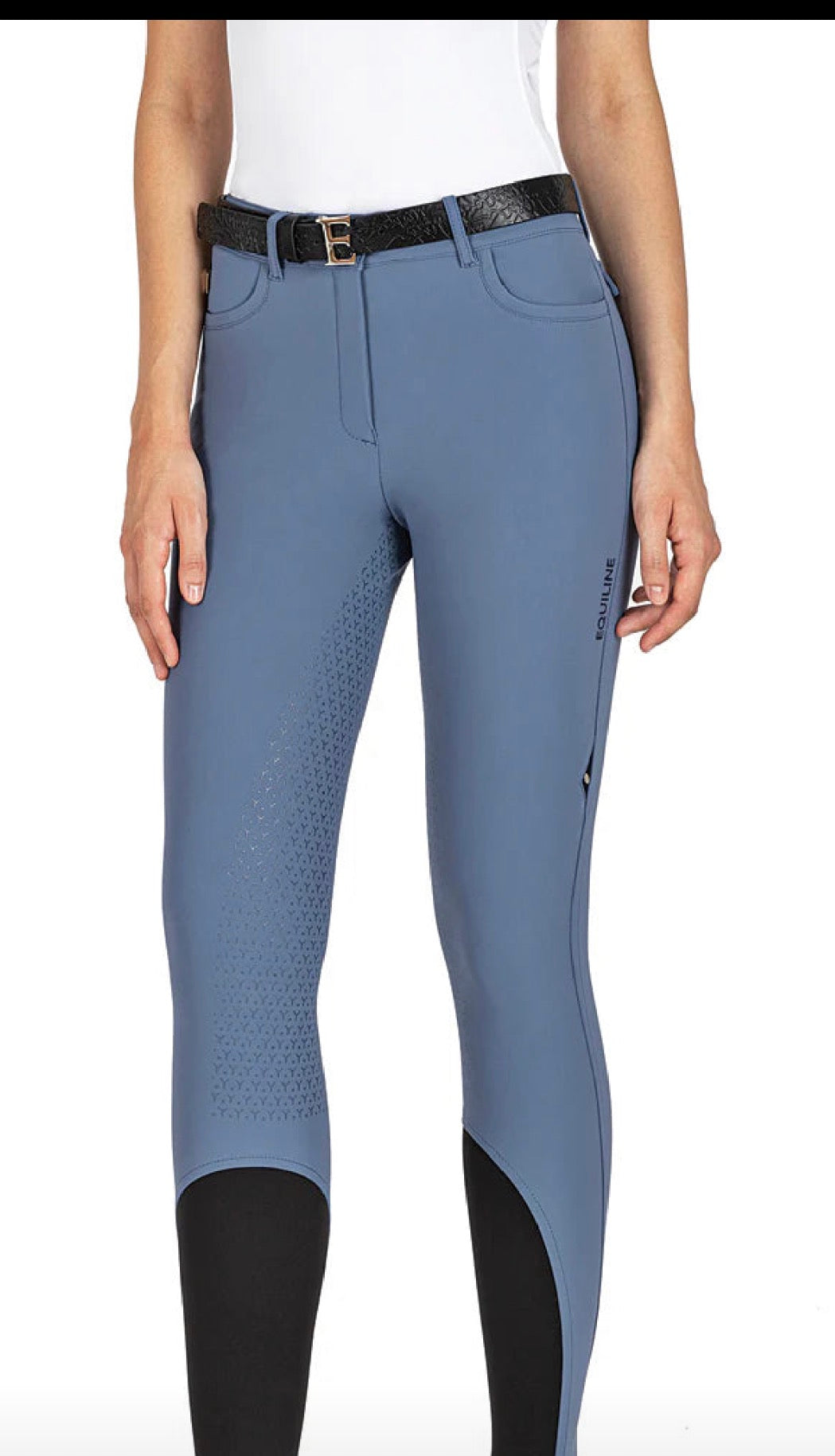 Equiline Women's B-Ash Knee Grip Breeches With Crystals - Luxe EQ