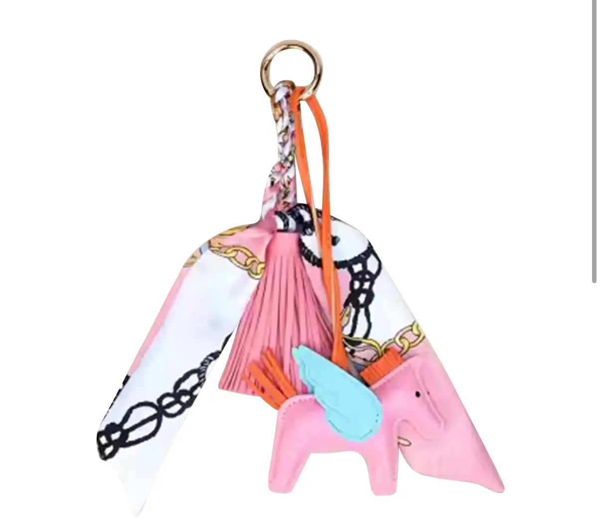 Luxe Leather Pegasus Horse Charm