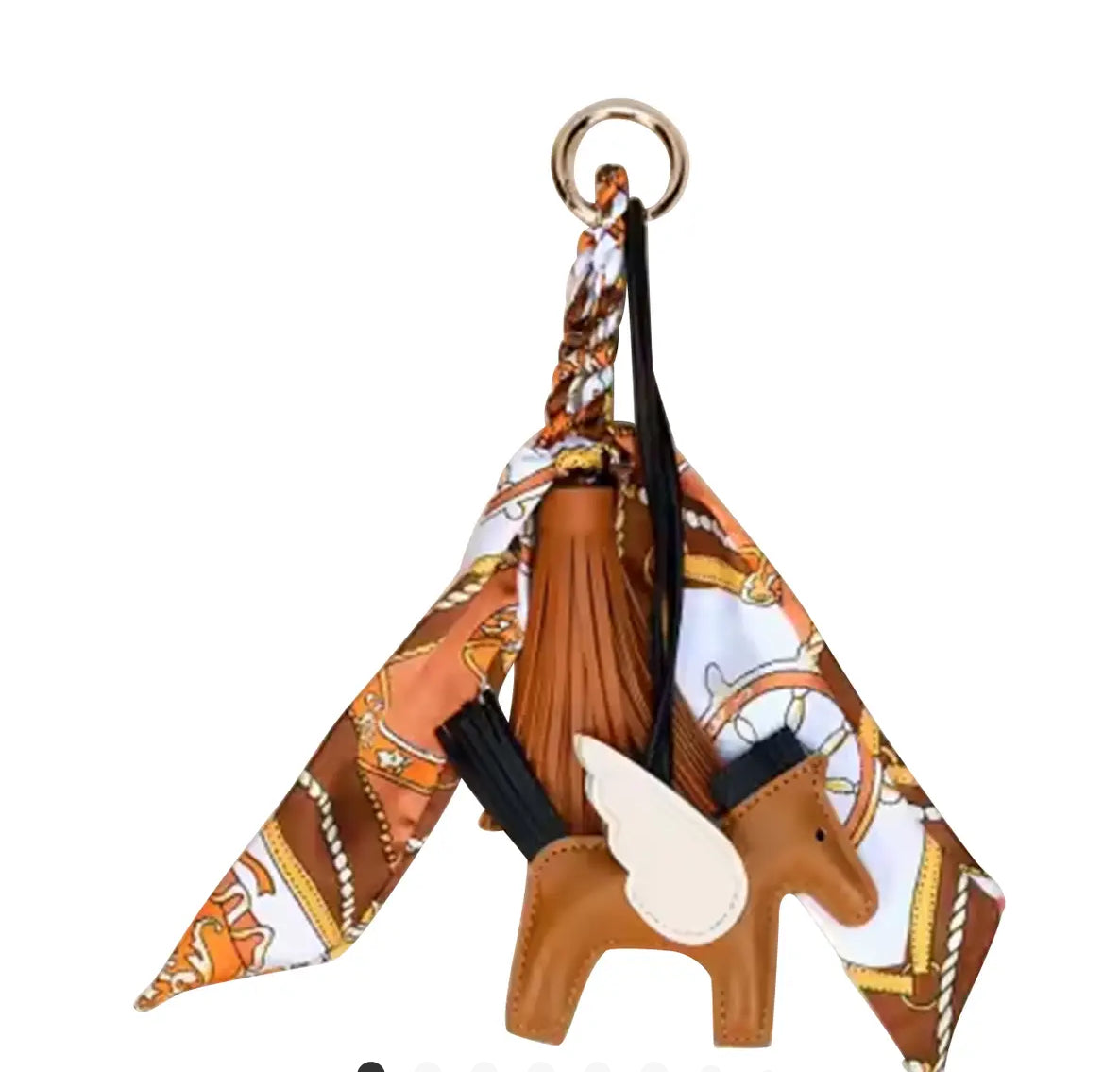 Luxe Leather Pegasus Horse Charm