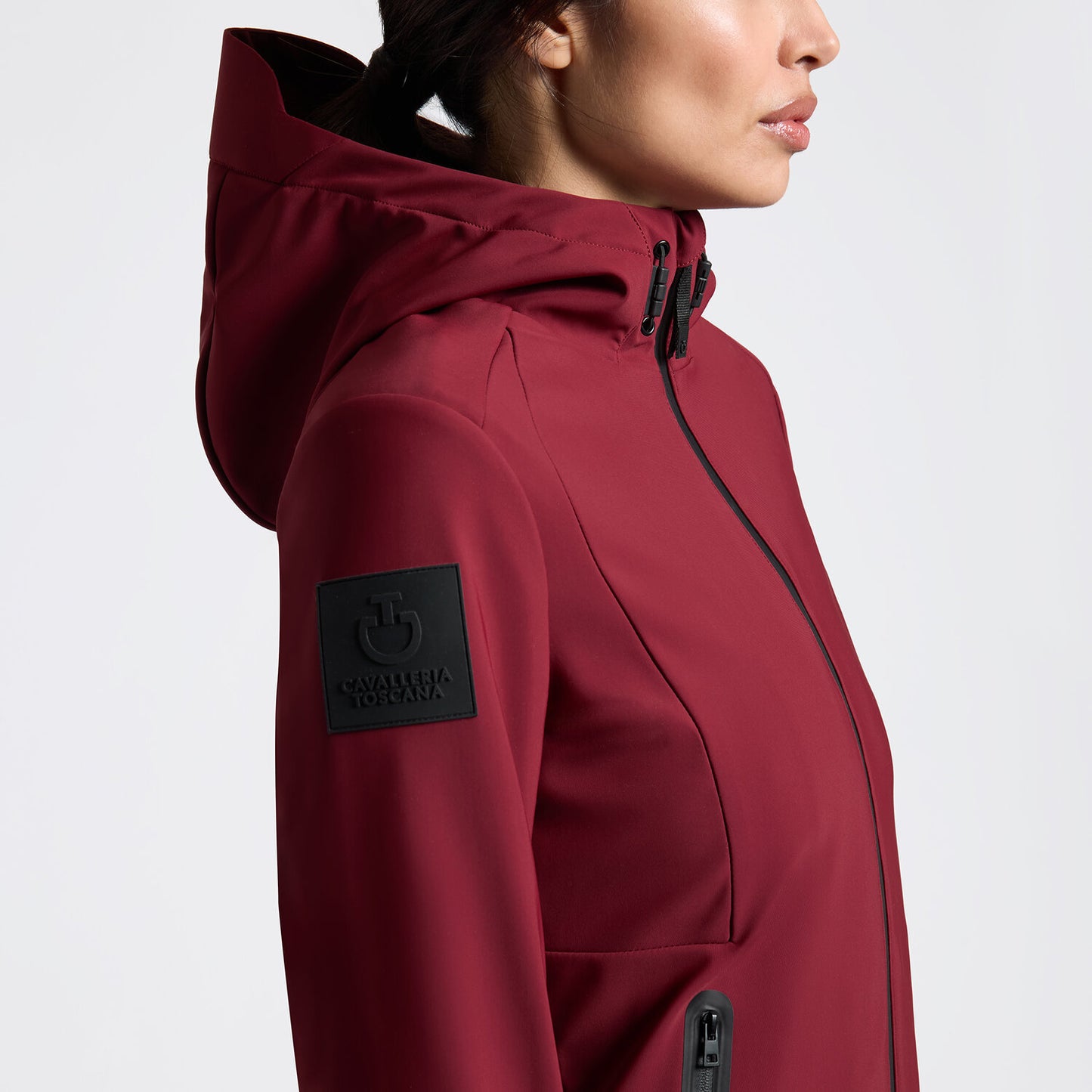 CAVALLERIA TOSCANA GID313_JV039 WOMEN'S THERMAL SOFTSHELL JACKET WITH HOOD - Luxe EQ