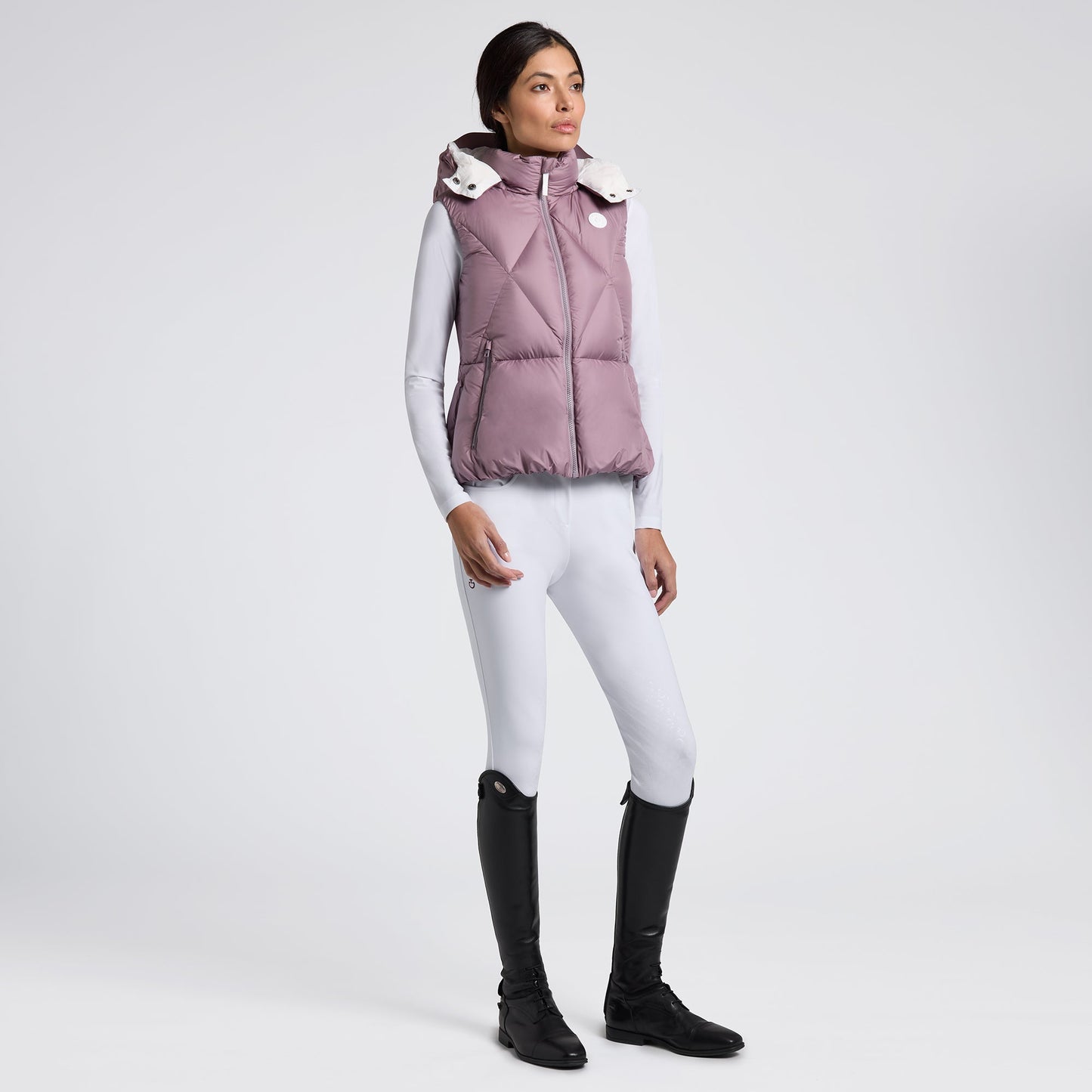 Cavalleria Toscana GLD313 Hooded Quilted Vest