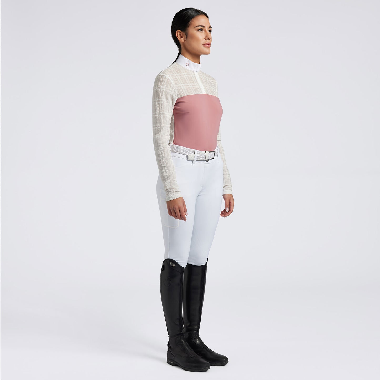 Cavallaria Toscana CAD261 Women's CT L/S Sheer Jacquard Jersey Competition