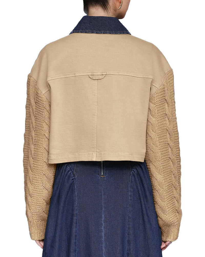 Avec Les Filles Mixed Media Chore Jacket