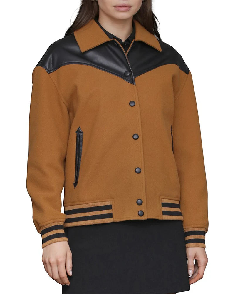 Avec Les Filles Mixed Media Bomber Jacket