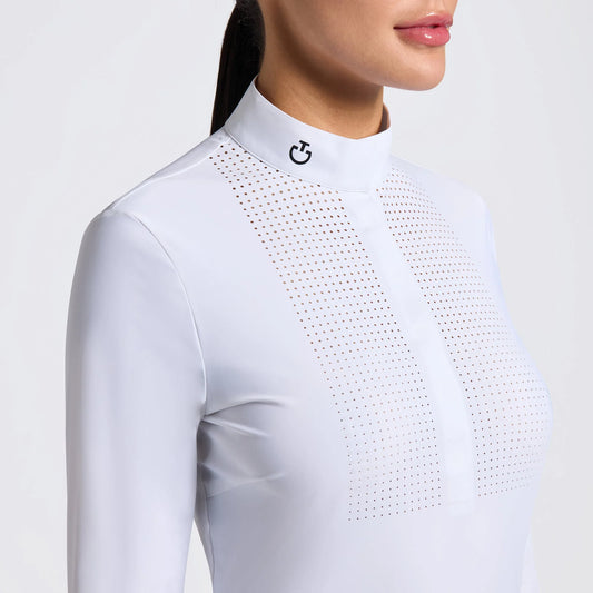 Cavalleria Toscana Heat Sealed Perforated Bib L/S Competition Shirt CAD268 - Luxe EQ