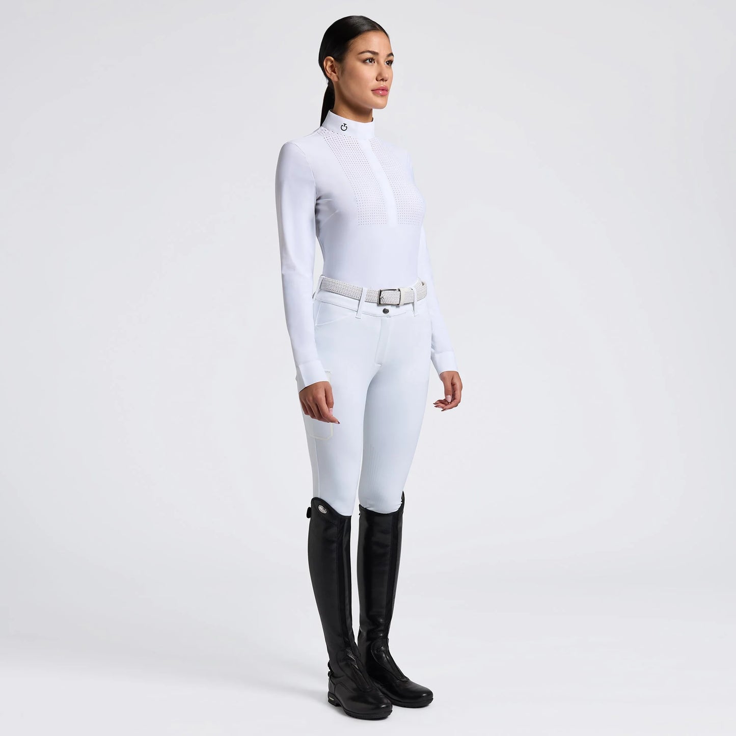 Cavalleria Toscana Heat Sealed Perforated Bib L/S Competition Shirt CAD268 - Luxe EQ