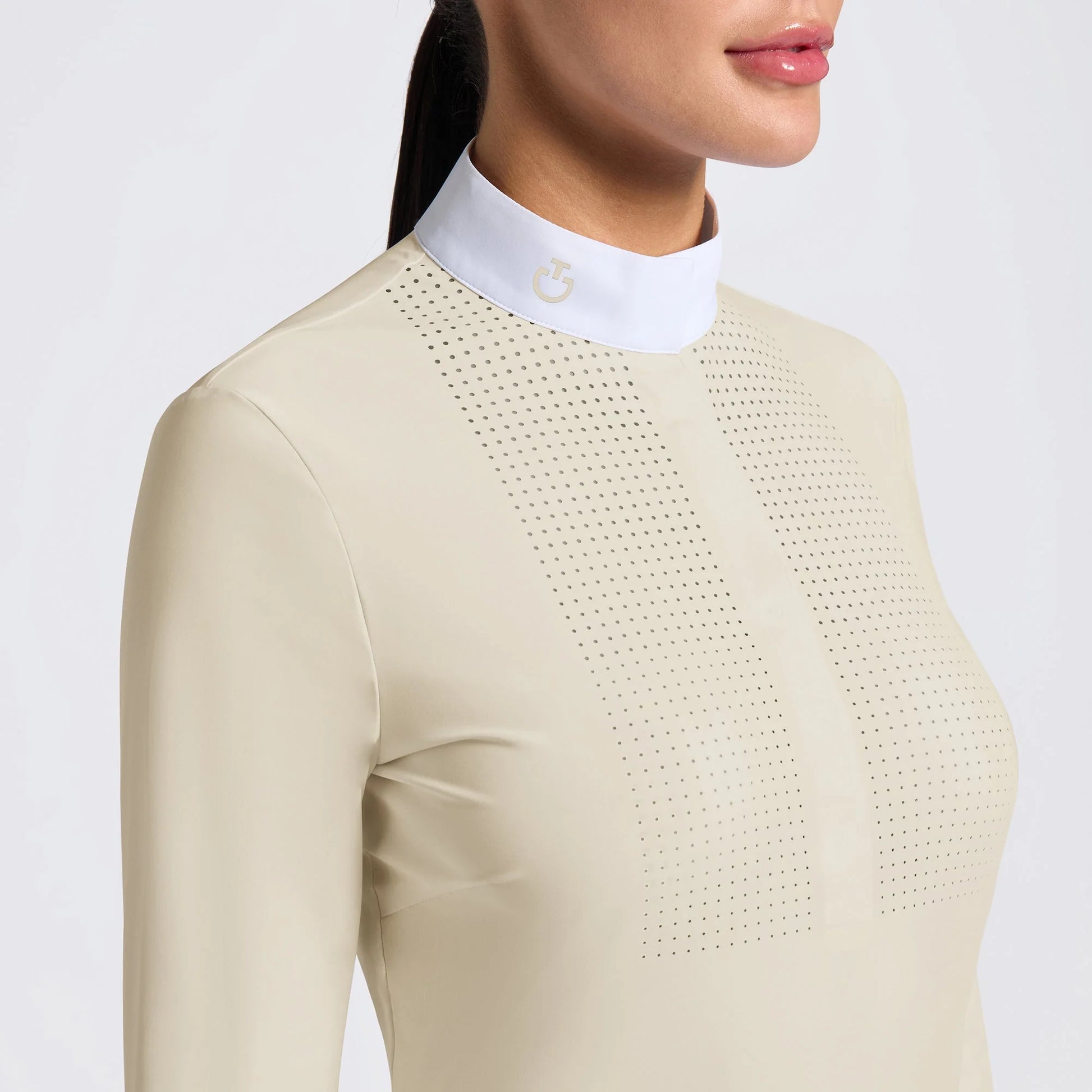 Cavalleria Toscana Heat Sealed Perforated Bib L/S Competition Shirt CAD268 - Luxe EQ