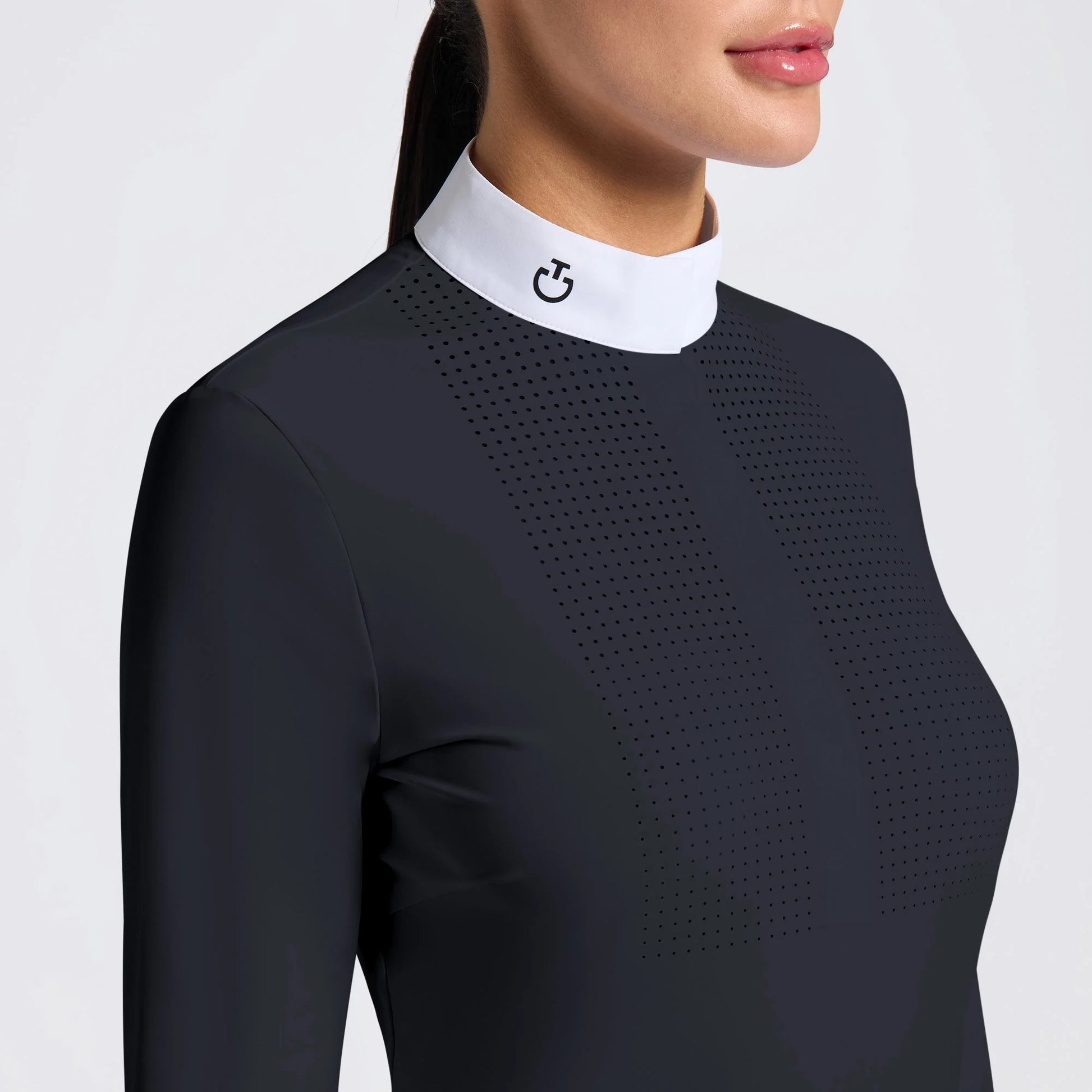 Cavalleria Toscana Heat Sealed Perforated Bib L/S Competition Shirt CAD268 - Luxe EQ