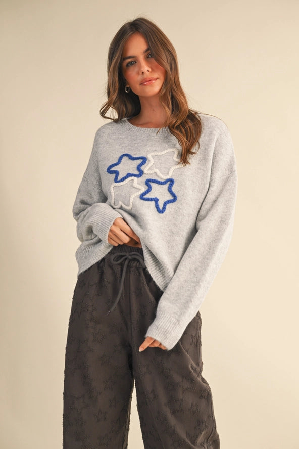 Klesis Embroidered Star Sweater - Luxe EQ