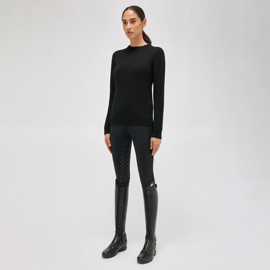 Cavalleria Toscana CT Embossed Crew Neck Cashmere Blend