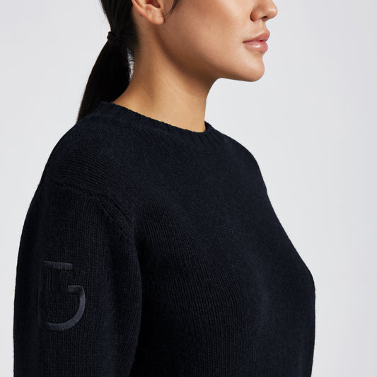 Cavalleria Toscana Women's CT Lambswool Oversized Crew Neck