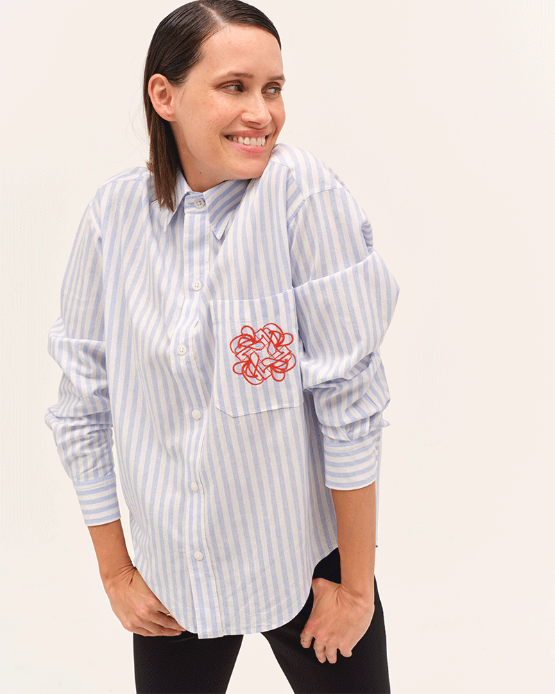 dada sport Olga light weight button down shirt - Luxe EQ