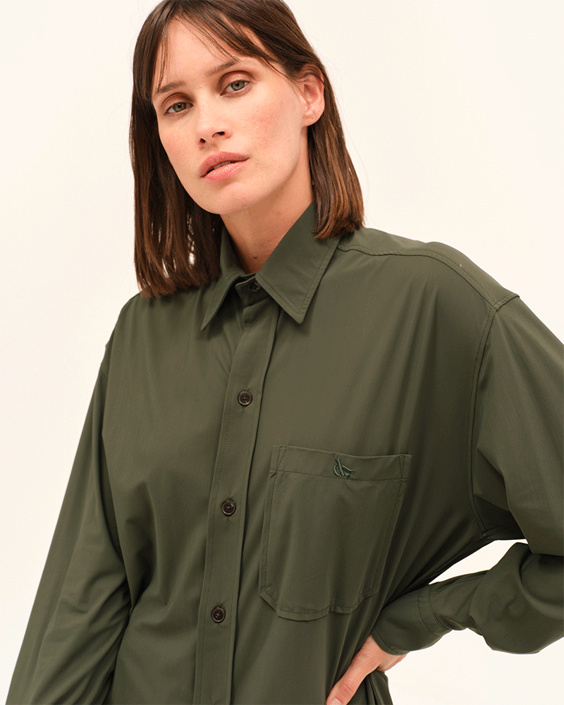 dada sport Olga light weight button down shirt - Luxe EQ