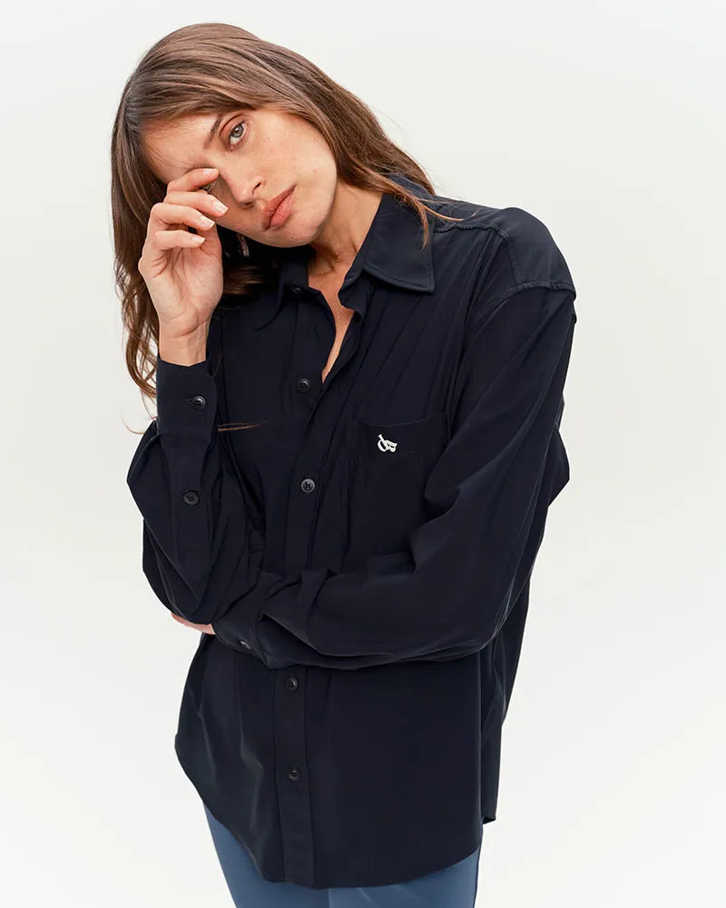 dada sport Olga light weight button down shirt - Luxe EQ