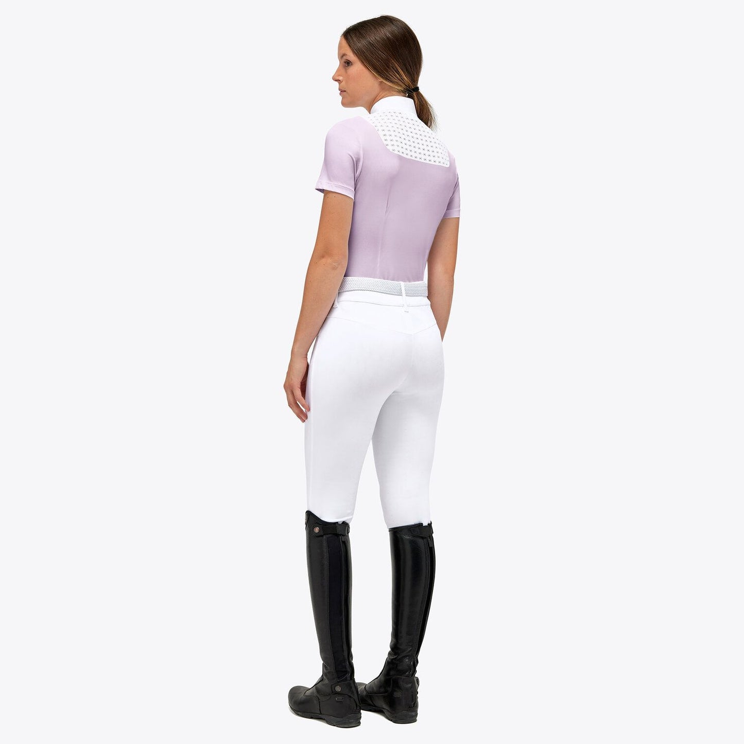 Cavalleria Toscana Women's Lightweight Piquè S/S Zip Competition Polo