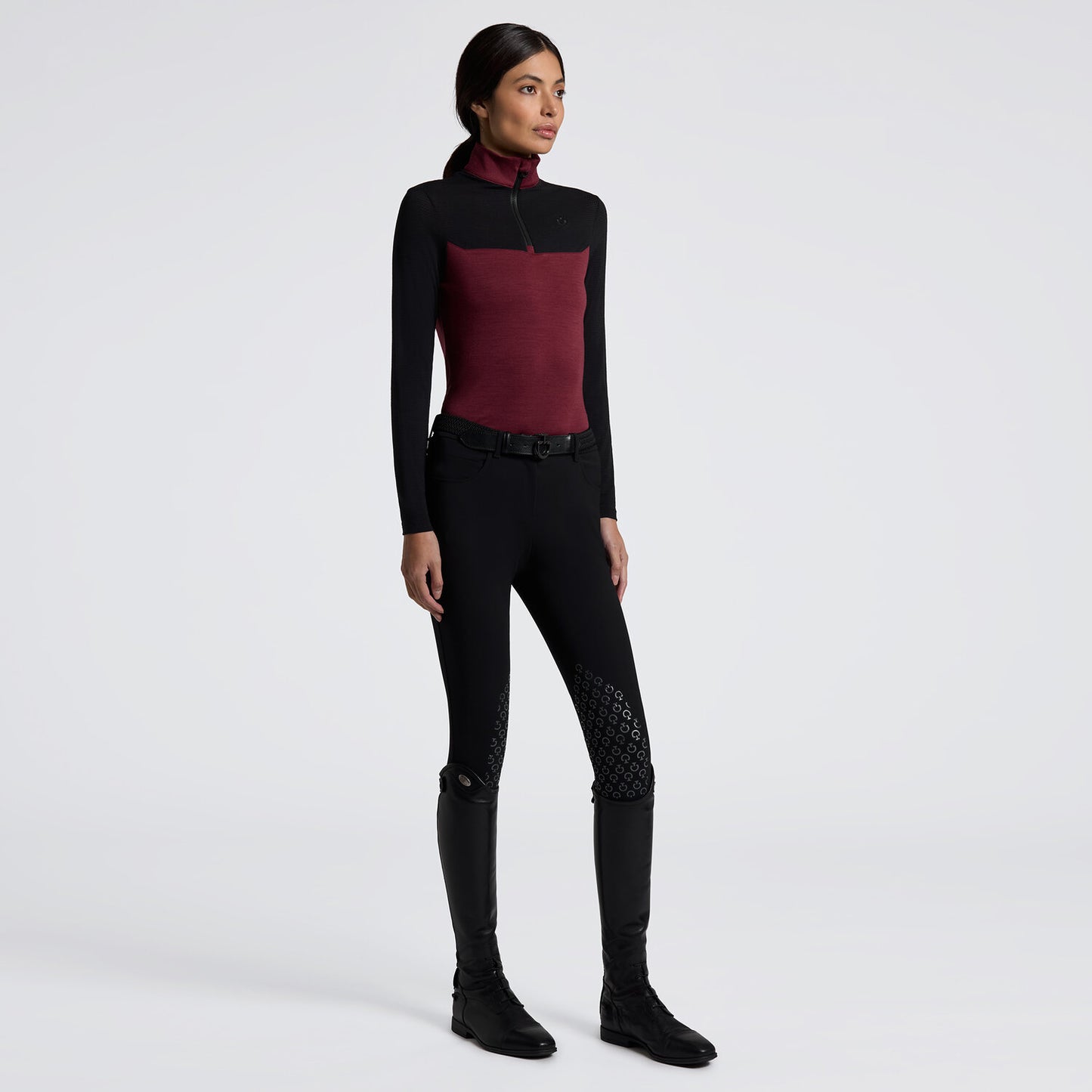 CAVALLERIA TOSCANA POD396_LA052 WOMEN’S TECHNICAL WOOL TRAINING POLO