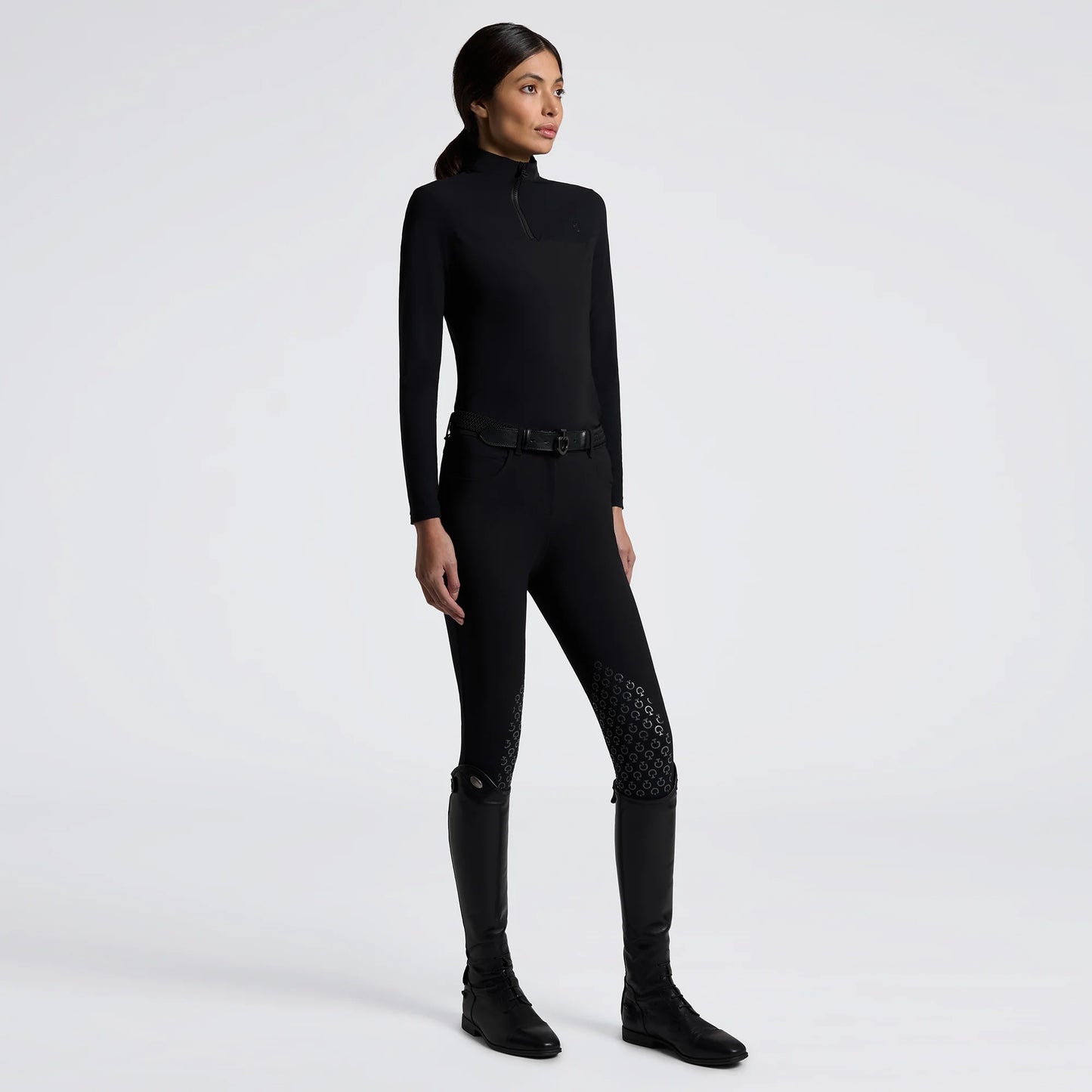 CAVALLERIA TOSCANA POD400 WOMEN'S L/S JERSEY W/ PERFORATED INSERTS TRAINING