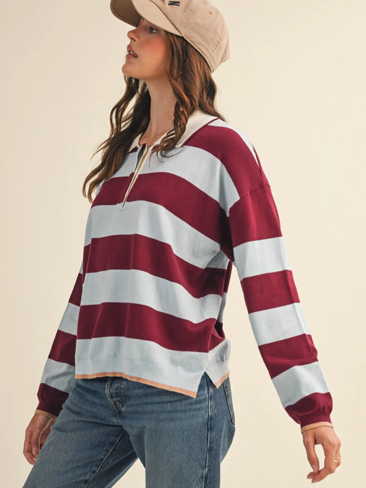 &Merci Striped Rugby