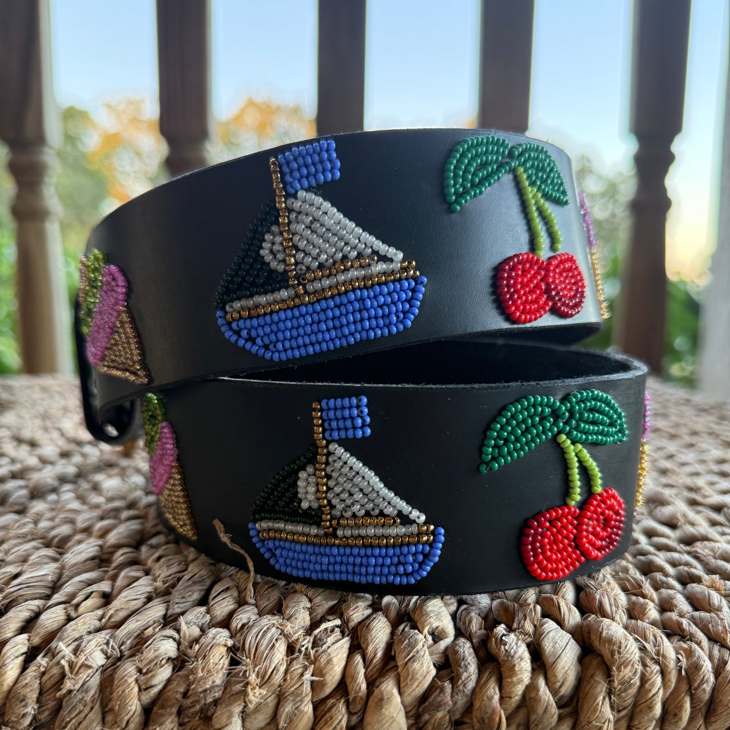 Zinj By Luxe EQ Belts Ice Cream, Sailboats, Cherries and Boats Collection
