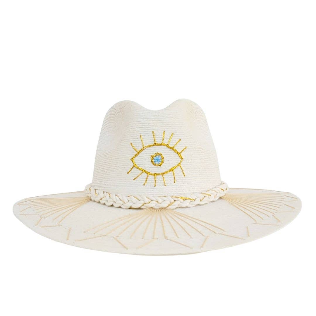 The Eye Straw Indiana Crown Hat - Luxe EQ
